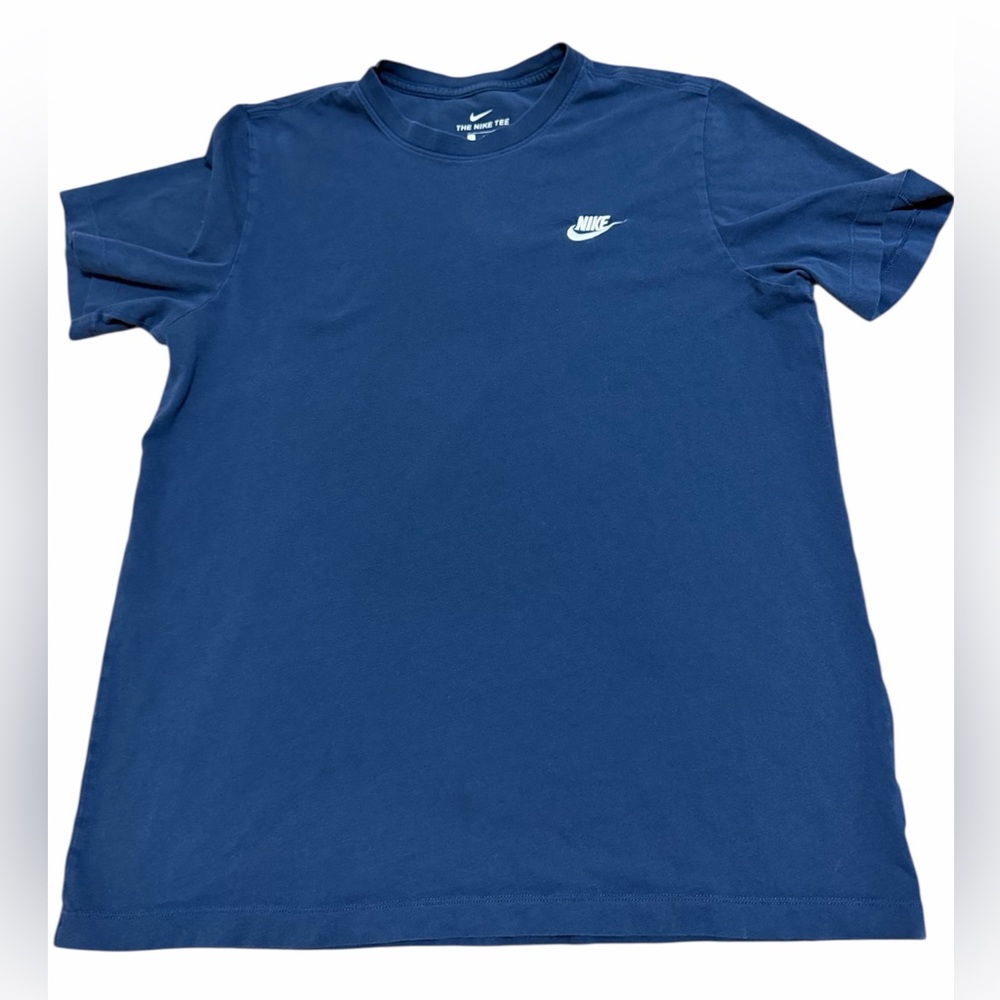 Nike Men’s Navy Blue Logo T‑Shirt Size Large L Cotton Casual Tee